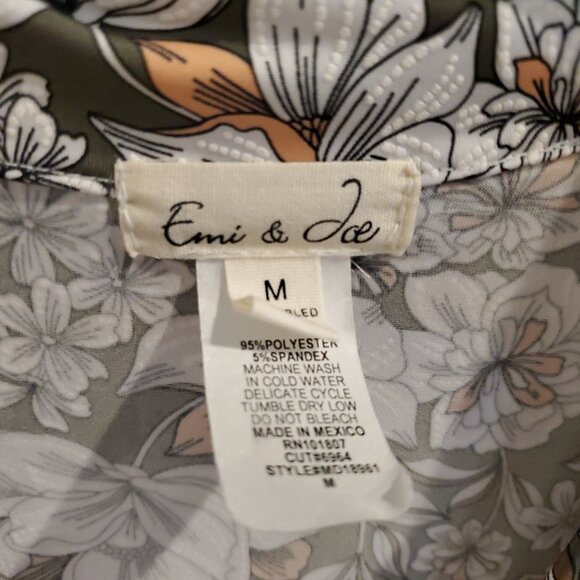 Emi & Joe Sleeveless Collared Floral Dress ~ Size M - Picture 3 of 7